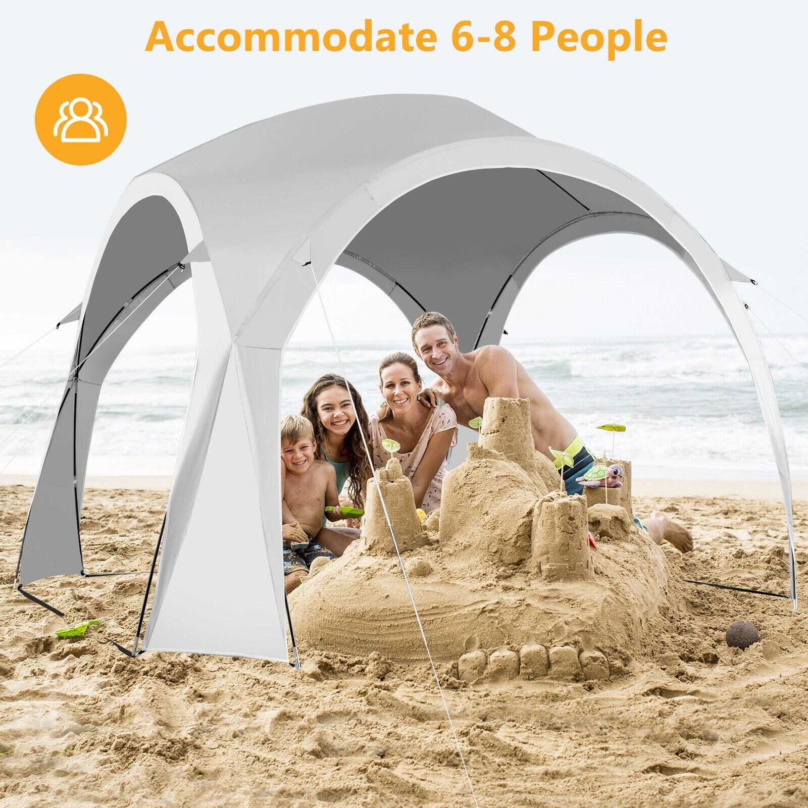 11 x 11 Feet Patio Sun Shade Shelter Canopy Tent Portable UPF 50 Outdoor Beach 16 Years and Up